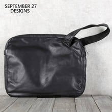 New Men's Messenger Bags Genuine Leather Handmade Top-end Cowhide Satchels Male Casual Handbag Business Shoulder Crossbody Bag 2024 - buy cheap