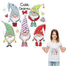 5 Cute Gnomes Iron-On Transfers Washable Clothes Decoration New Design Diy Accessory Print On T-Shirt Parches Stickers Transfer 2024 - buy cheap