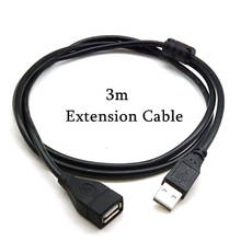 1,5/3/5 m Cable de extensión USB Cable de transmisión de alta velocidad USB Cable de extensión con anillo magnético USB2.0 datos Cable macho a hembra 2024 - compra barato