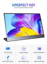 Uperfeito-suporte portátil dobrável para celular, monitor 1080p, 90 °, 14 polegadas, usb c duplo, integrado, para laptop ou xbox switch 2024 - compre barato