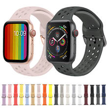 Sports Strap For Apple Watch band 44mm 40mm Silicone Bracelet for iWatch Series 2 3 bands 38mm 42mm Apple watch 4 Accessories 2024 - buy cheap