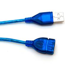 1/1. 5/2/3 м анти-помех USB 2,0 Удлинительный Кабель USB 2,0 "папа" в USB 2,0 женскому удлинитель Дата-кабель, шнур синхронизации синий 2020 Новый 2024 - купить недорого