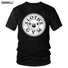 Trendy New Arrival T-Shirts Men Cotton Sloth Gym Tee Short Sleeve Retro Distressed Print T Shirts Brother Gift Fans Clothing 2024 - buy cheap