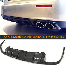 Car Rear Bumper Diffuser Lip For Maserati Ghibli Base S Q4 Sedan 4D 2014 - 2017 Rear Bumper Diffuser Lip Protector Carbon Fiber 2024 - buy cheap