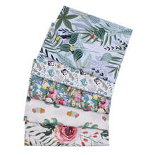 Printed Leaves Floral Panda Twill Cotton Child Fabric, Patchwork Clothes Sewing Quilting Bed Sheet Dress Summer Fabric For Baby 2024 - buy cheap