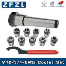 1PC MT2 MT3 ER32 Morse Taper Tool Holder +9PCS ER32 Spring Collet 4/6/8/10/12/14/16/18/20MM + Wrench For CNC Milling Lathe Tools 2024 - buy cheap