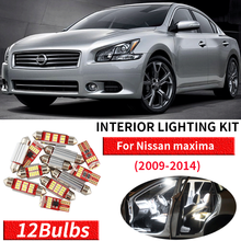 12Pcs White Canbus led Car interior lights Package Kit for 2009 2010 2011 2012 2013 2014 Nissan Maxima led interior lights 2024 - buy cheap