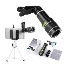 Lente de cámara de teléfono Universal Clip 20x Zoom, lente de telescopio de teléfono celular para IPhone, telescopio externo, accesorios de soporte de teléfono 2024 - compra barato