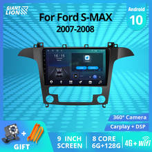 2DIN Android 10.0 Car Radio For Ford S-MAX 2007-2008 GPS Navigation Stereo Receiver DSP Auto Radio Car Receiver NO 2DIN DVD IGO 2024 - buy cheap