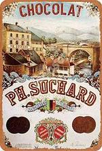 Lzatpd slall chocolat ph. suchard retro sinal de rua householdtin sinal barra café motocicleta garagem decoração supplies12 x 8 Polegada 2024 - compre barato