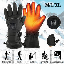 Winter Waterproof Cycling Motorcycle Gloves Heated Touch Screen Battery Powered Motorbike Ski Outdoor Camping Hiking Gloves 2024 - buy cheap