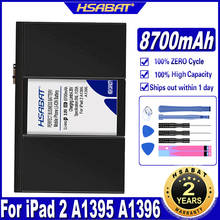 HSABAT A1395 8700mAh Battery For iPad 2 A1395 A1396 A1397 A1376 A1316 Batteries 2024 - buy cheap