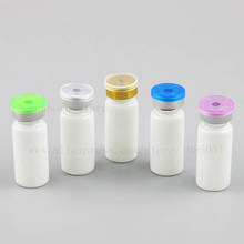 300 x 10ml small empty white glass vials with flip off cap & Butyl silicone red stopper medical injection bottles containers 2024 - buy cheap