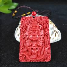 Colar chinês pingente de dragão, pingente orgânico vermelho natural para homens, joias da sorte do budismo amuleto quente 2024 - compre barato