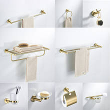 Stainless Steel Golden Towel Rack Bathroom Hardware Pendant Rod Screw Install Toilet Paper Holder 2024 - buy cheap