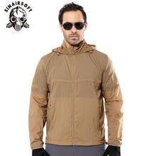 Chaqueta táctica ligera para hombre, chubasquero con capucha fina transpirable, impermeable, militar, cortavientos de secado rápido, de verano 2024 - compra barato