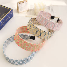 2021 New Boho Hairband Summer Straw Weaving Knotted Headband for Women Cross Handmade Hair Hoop Hair Accessories 2024 - buy cheap