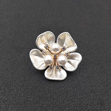 20PCS 35*37mm Fashion Imitation Shell Pearl Alloy Crystal Flowers Connectors Charm For Jewelry Making 2024 - buy cheap