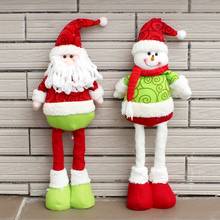 Гибкие украшения для рождественской елки, 2021, Санта-Клаус, снеговик, лось, кукла-Клаус, снеговик, рождественские украшения 2024 - купить недорого