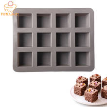 12 Cavities Mini Silicone Brownie Mold for Oven Silicone Chocolate Molds Ice Cube Tray Jelly Soap Maker Silikone Cake Mould 343 2024 - buy cheap