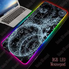 Xgz gaming rgb grande mouse pad legal matemática mouse esteira do computador mousepad led backlight superfície mause teclado tapete de mesa 2024 - compre barato