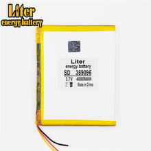 Bateria polímero de lítio gm 3 line, 3.7 v 4000 mah para tablet, 359095 bateria de íons de lítio para mp3 mp4 2024 - compre barato