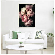 Póster Vintage de flores para pared, impresión en lienzo, pintura Floral de peonía rosa, carteles e impresiones de moda, decoración para sala de estar 2024 - compra barato