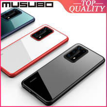 Musubo-capa traseira de luxo para huawei p40 pro, capa transparente, ultra fina e transparente, material em silicone 2024 - compre barato