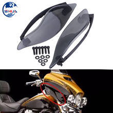 Smoke Adjustable Windshield Side Wing Windshield Air Deflector For Harley Touring Electra Glide Street Glide Tri Glide 2014-2018 2024 - buy cheap