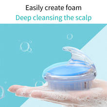 Hand-held shampoo brush cleaning head massage comb scalp massager hair washing comb silicone grabber shower quick foaming 2024 - buy cheap