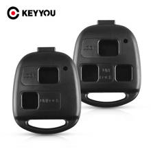 KEYYOU-Funda de mando a distancia con botones para coche, 2 uds., 2/3, para Toyota RAV4, Land Cruiser, YARIS, CAMRY, Lexus, RX300, ES300, LS400, GX460 2024 - compra barato