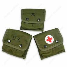 WW2 WWII Usmc Us Army Soldier M2 Jungle, bolsa de primeros auxilios, conjunto completo, recreación, equipo militar de recreaciones de guerra de alta calidad 2024 - compra barato