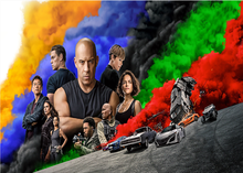 Fondo fotográfico personalizado de 7x5 pies, cartel de vinilo de 220cm x 150cm, con luces de colores de Fast Furious, para estudio fotográfico 2024 - compra barato