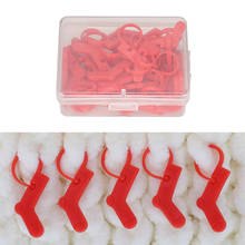 40pcs/box Shoes Shaped Red Stitch Markers DIY Weave Sewing Tools Plastic Knitting Locking Stitch Holders Needle Arts Craft 2024 - buy cheap