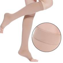 Open Toe Knee-High Medical Compression Stockings Varicose Veins Stocking Compression Brace Wrap Shaping for Women Men 18-21mm W1 2024 - buy cheap