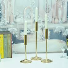 IMUWEN-candelabro de Metal delicado, soporte de vela para Navidad, exquisita Mesa, decoración del hogar, IM761 2024 - compra barato