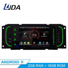 DSP Carplay Android 11 1 Din Car Radio Multimedia Player For Jeep Grand Cherokee Wrangler Sebring Dodge PT Cruiser RAM GPS 2024 - buy cheap