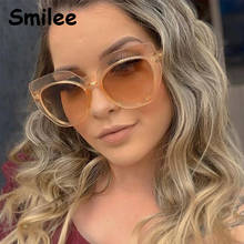 Nova moda oversized cat eye óculos de sol feminino designer luxo transparente quadro óculos de sol vintage lente gradiente uv400 2024 - compre barato