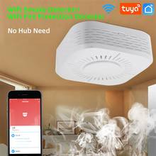 Detector de fumaça wifi, proteção de incêndio, detector de fumaça seguro para casa, sensor de alarme de fumaça, tuya smart life, google assistant 2024 - compre barato