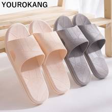 Unisex Couple Home Slippers For Lovers Concise Summer Men Bathroom Slipper PVC Badslippers Household Floor Slides Non-slip Shoes 2024 - buy cheap