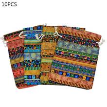 10pcs Chinese Style Mini DND Dice Bag Board Game Cotton Tarot Card Storage Bag Jewelry Gift Bag 10*14cm 2024 - buy cheap