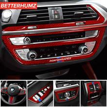 Moldura Interior de coche, marco de interruptor de Faro de fibra de carbono, cubierta embellecedora, pegatinas de rendimiento M para BMW G01 G08 G02 X3 X4 2024 - compra barato