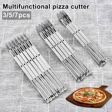3/5/7 Wheels Dough Divider Pizza Cutter Pasta Knife Flexible Roller Blade Pizza Pastry Peeler Stainless Steel Bakeware Tools 2024 - buy cheap