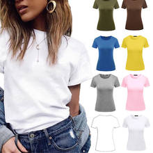 Женская футболка с круглым вырезом, с коротким рукавом 2024 - купить недорого