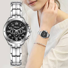 Fashion Women Watches Silver Stainless Steel Band Ladies Quartz Wrist Watch Clock Relogio Feminino 2024 - buy cheap