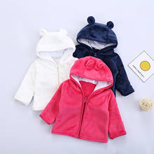 Winter Autumn Warm Newborn Infant Baby Boys Girls Long Sleeve Solid Color Velet Fluffy Cartoon Ear Zipper Hooded Outwear Coat#p4 2024 - buy cheap