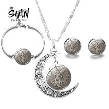 SIAN Archangel St.Michael Protect Me Saint Shield, conjunto de joyas, amuleto, símbolo de protección, pendientes, pulsera, collares, regalos para mujeres 2024 - compra barato