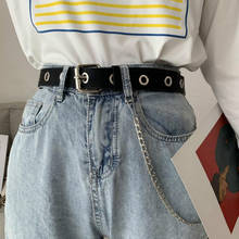 Detachable Waist Belt Chain Punk Hip-hop Trendy Women Belts Lady Fashion silver Pin Buckle leather Waistband Jeans Newest Design 2024 - buy cheap