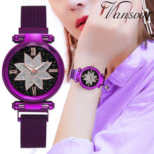 Luxury Starry Sky Stainless Steel Mesh Bracelet Watches For Women Crystal Analog Quartz Wristwatches Ladies Sports Dress Clock 2024 - buy cheap