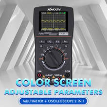 Kkmoon-osciloscópio digital inteligente kkm828, multímetro 2 em 1, tela colorida de 2.4 polegadas, largura de banda de 1mhz 2024 - compre barato